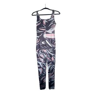 “Groovy” Pink & Grey Jumpsuit
